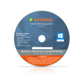 Small-Medium Enterprise Edition Admiral Check Writing System Software